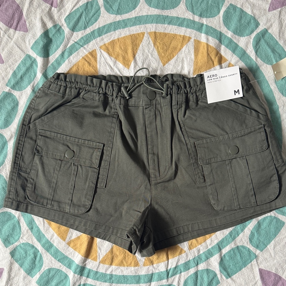 Aero Women's Green Cargo Shorts